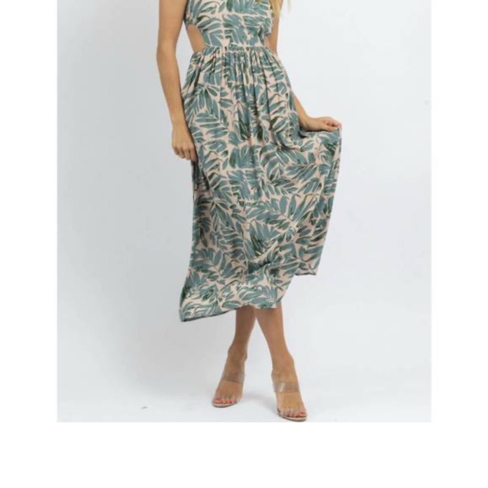 Chic Leaf Print A-Line Skirt